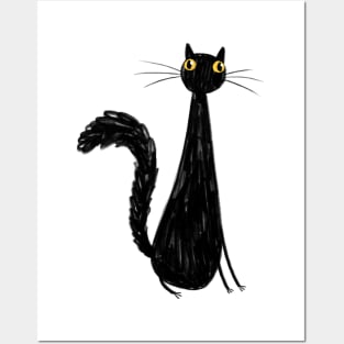 Black Kitty Posters and Art